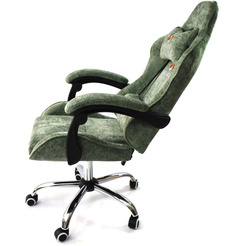 Вибромассажное кресло Calviano ASTI ULTIMATO green fabric