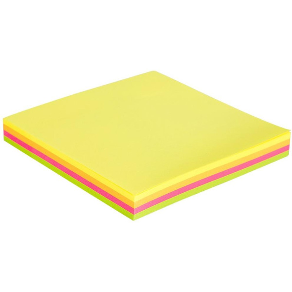 Блок самоклеящийся DELI A02602 (4*25 л.,неон)