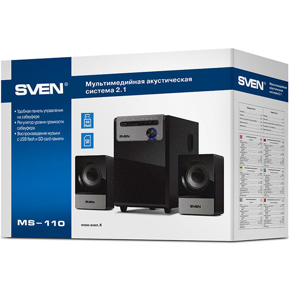 Акустическая система SVEN MS-110 Black-Silver