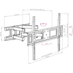 Кронштейн для телевизора Arm Media LCD-418 (черный)