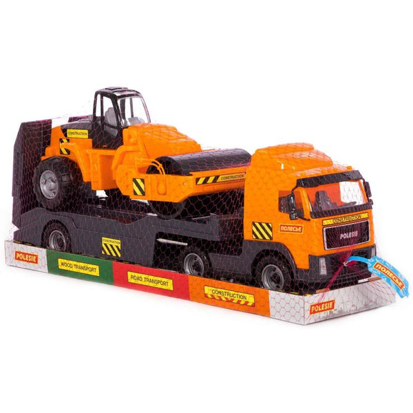 Автомобиль-трейлер + дорожный каток Полесье 58416