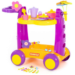 Набор игрушечной посуды Полесье Сервировочный столик 4960