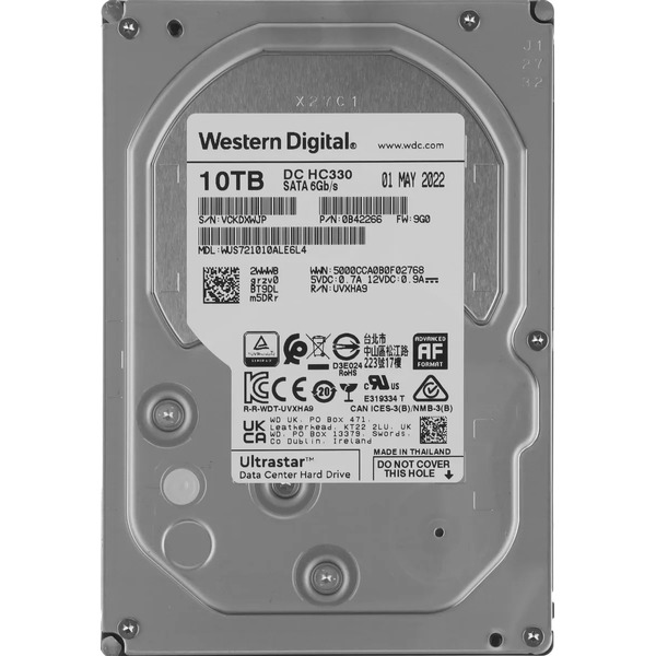 Жесткий диск WD Ultrastar DC HC330 10TB WUS721010ALE6L4