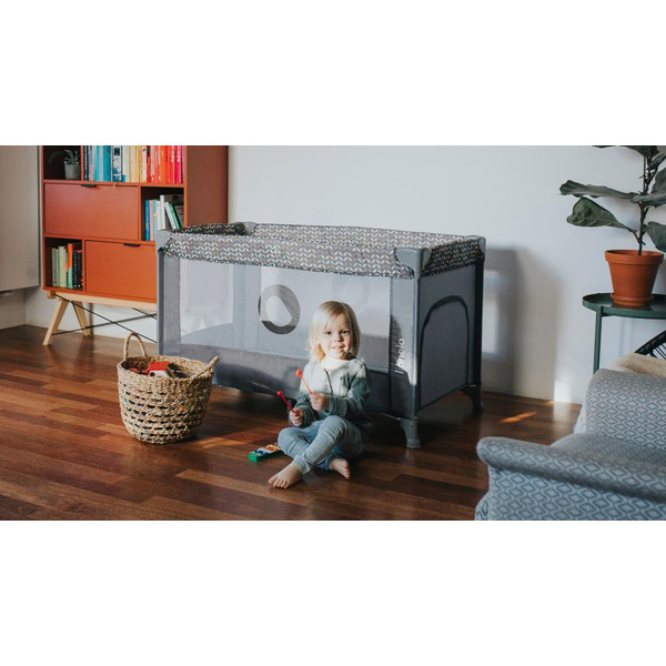 Кровать-манеж Lionelo Stefi (Grey Concrete Multicolor)