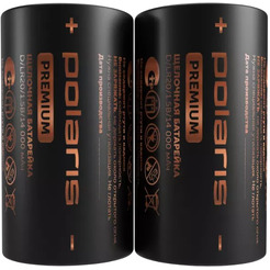 Батарейки щелочные Polaris PB LR20 (D) (2шт) Premium