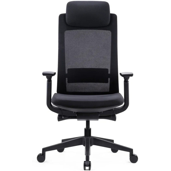 Кресло компьютерное SitZone E-VL002A сетка/ткань, черный, крестов. пластик