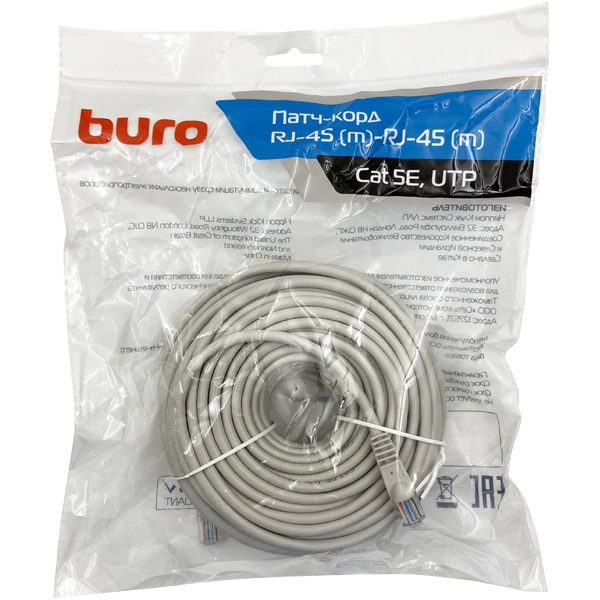 Патч-корд Buro UTP-5E-25M-G