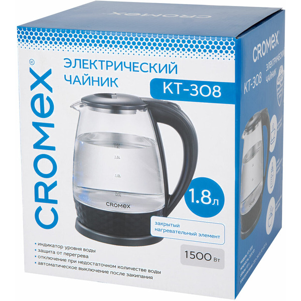 Электрочайник Cromex KT-308 455150 (черный)