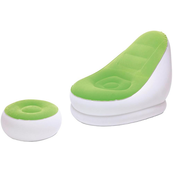 Надувное кресло с пуфиком Bestway Comfort Cruiser Inflate-A-Chair 75053 (зеленый)