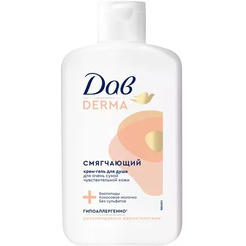 Крем-гель для душа ДАВ DERMA Смягчающий для всей семьи гипоаллергенный 280мл