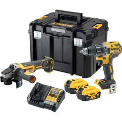 Набор электроинструментов DeWalt DCK2020P2T (шуруповерт, УШМ, кейс)