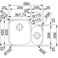 Кухонная мойка Franke Armonia AMX 160 122.0021.448