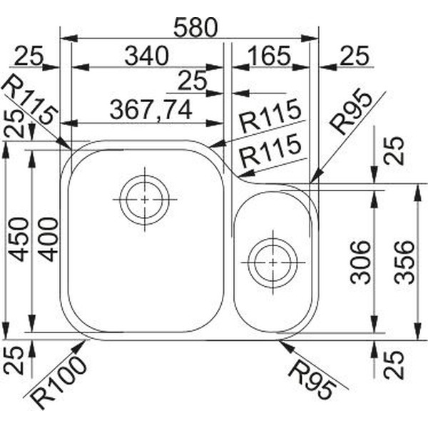 Кухонная мойка Franke Armonia AMX 160 122.0021.448
