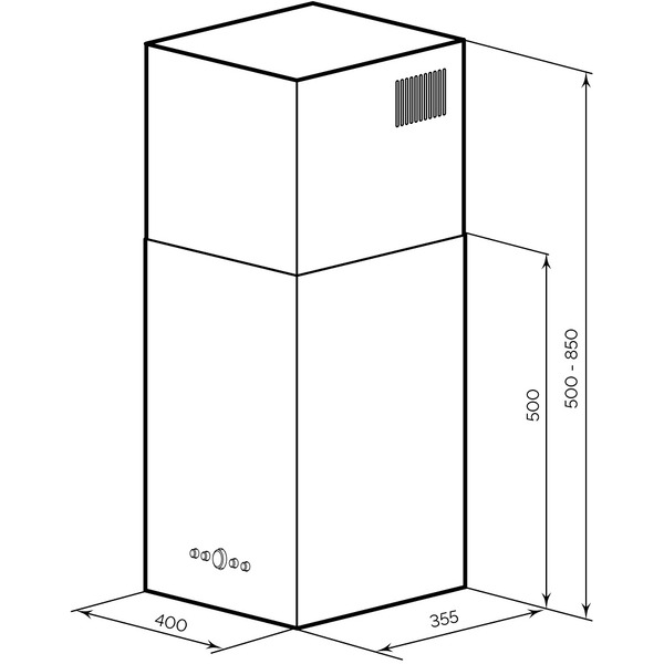 Кухонная вытяжка LEX Mono 400 (нержавеющая сталь)