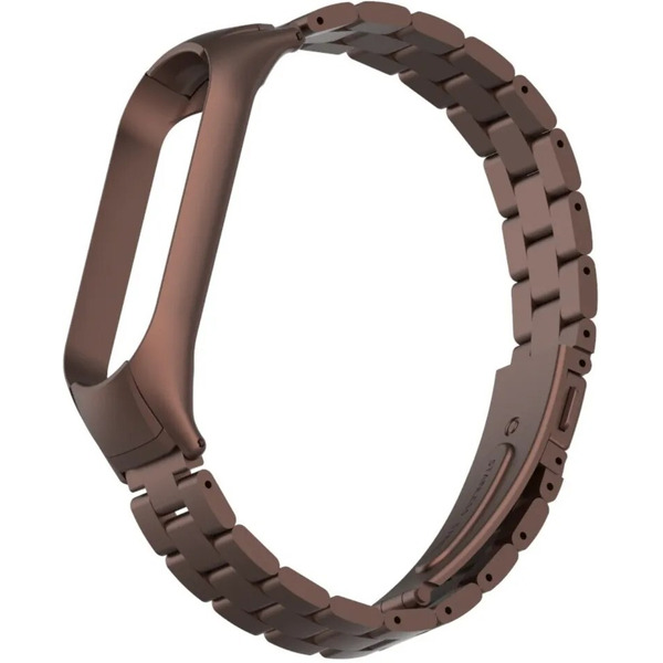 Ремешок Bingo Stainless для Xiaomi Mi Band 5 Коричневый