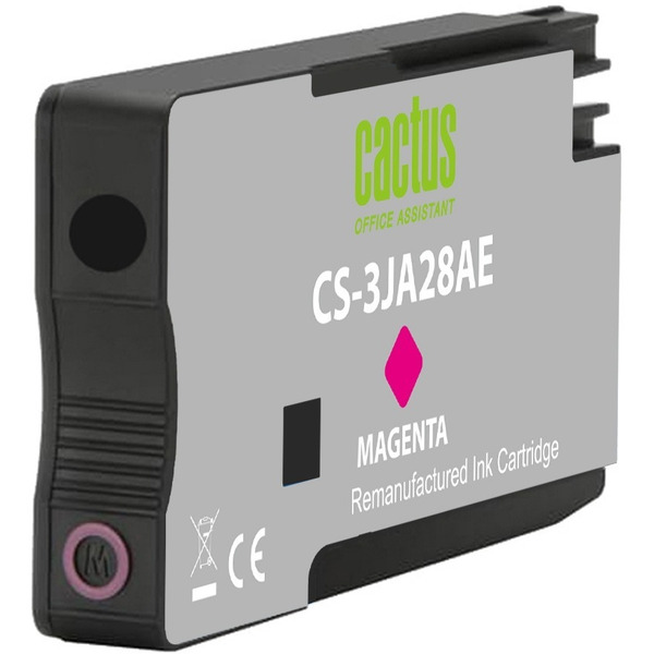 Картридж струйный Cactus CS-3JA28AE 963XL пурп.пигм. (25.5мл) для HP OfficeJet Pro 9010/9010e/9012/9014/9015/9016/9019