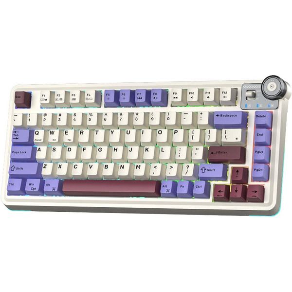 Клавиатура AULA AU75 (бежевый/фиолетовый/красный)