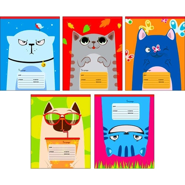 Тетрадь КАНЦ-ЭКСМО "День кота" 12 л