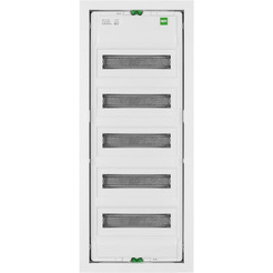 Щит встраиваемый Elektro-Plast MSF 5x12M (60M), N/PE 2x(2x25+20x16mm2+19x10mm2), мет. дверь, белый RAL9016, 853x358x97mm, IP30 (2005-00)
