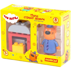 Конструктор Полесье Макси. Три кота. Папа строит домик 67392