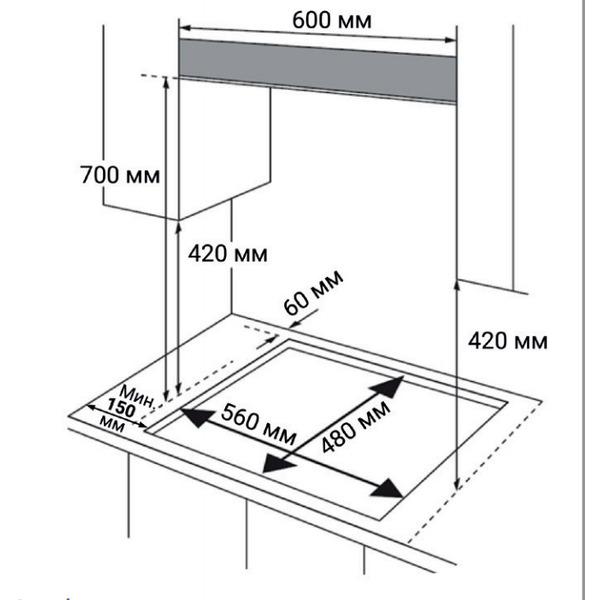 Варочная панель Weissgauff HGG 642 BGH Double Wok Timer
