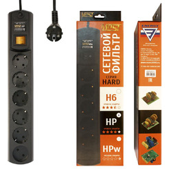 Сетевой фильтр Most HP 5м (черный)