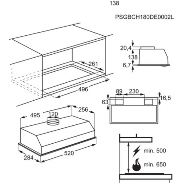 Кухонная вытяжка AEG DGB1522S