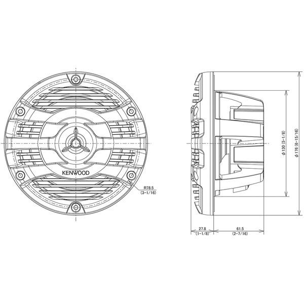 Автоакустика Kenwood KFC-1653MRW