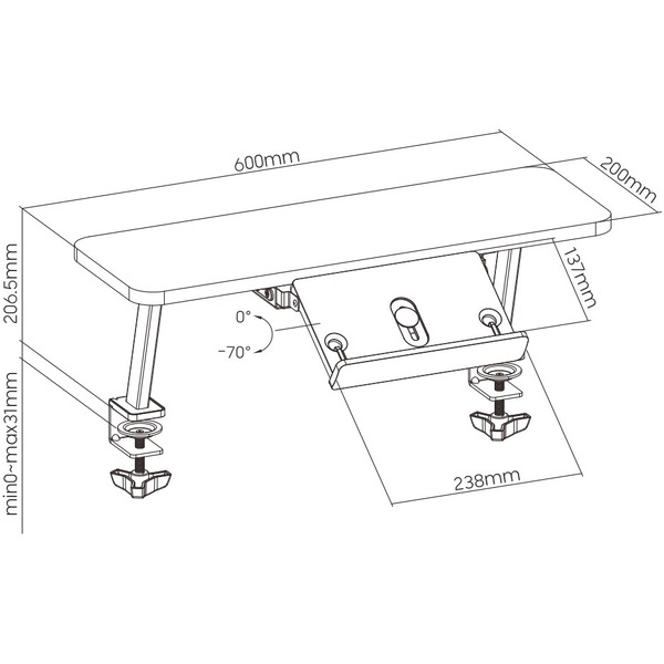 Полка к парте Ergosmart E611