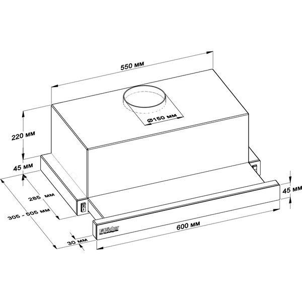 Вытяжка BACKER TH60L-2F200-SS