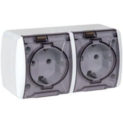 Розетка EKF Владивосток 2-местная 16А (белый)