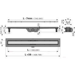 Трап для душа Alcadrain APZ19-650