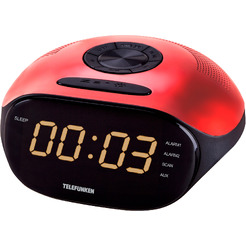 Радиочасы TELEFUNKEN TF-1574 (красный)