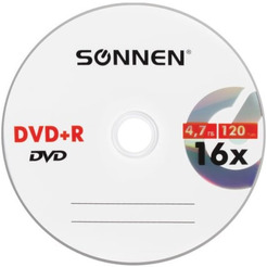 DVD+R SONNEN 4,7Гб 16x, набор 50 шт. 512577