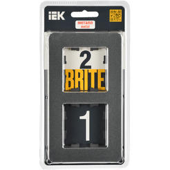 Рамка для электроустановочных изделий IEK Brite BR-M22-M-01-K48