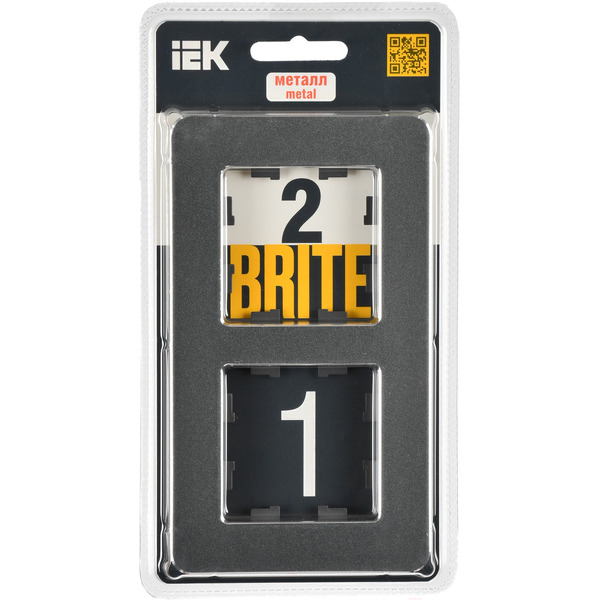 Рамка для электроустановочных изделий IEK Brite BR-M22-M-01-K48