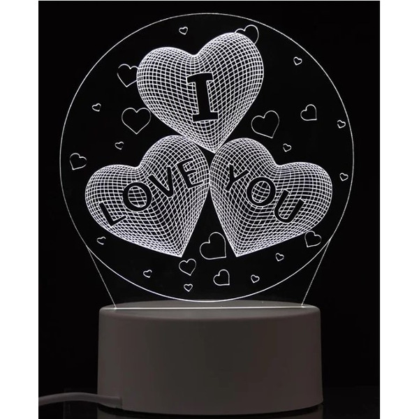 Светильник декоративный Energy 106253 EN-NL 22 3D три сердца