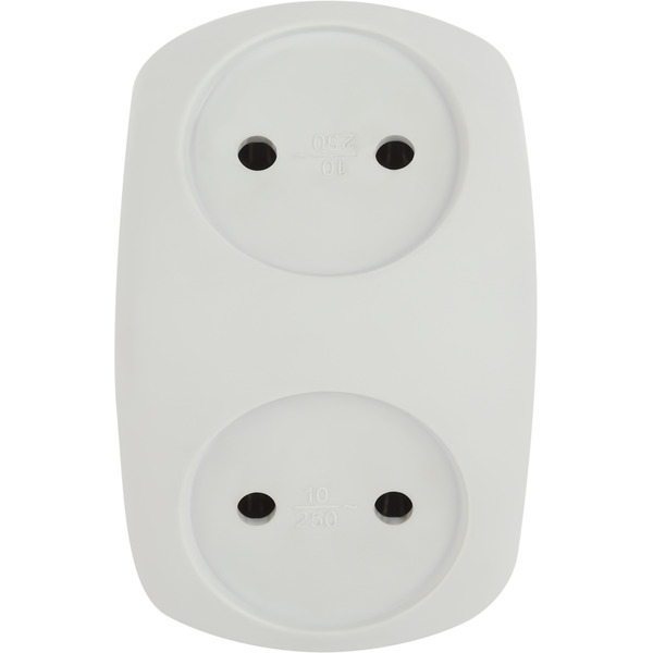 Разветвитель электрический без заземлением ЭРА SPx-2-W (Б0053480)