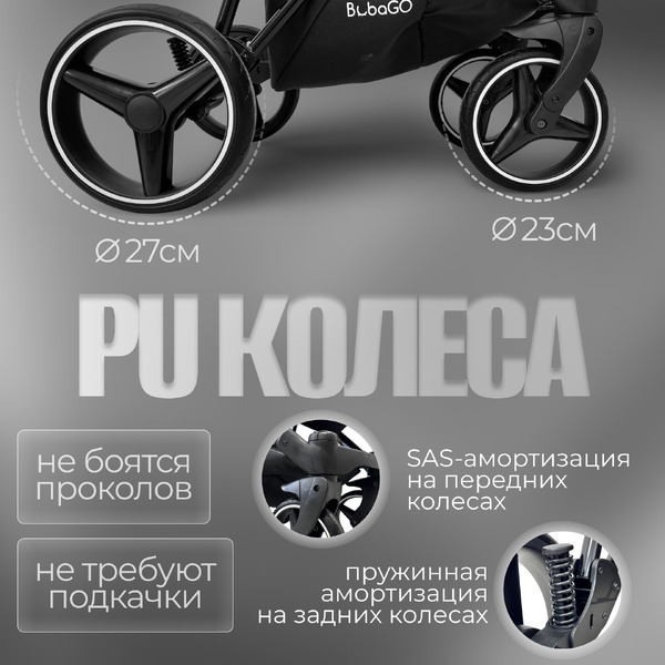 Коляска Bubago Savella 3в1 (черный)