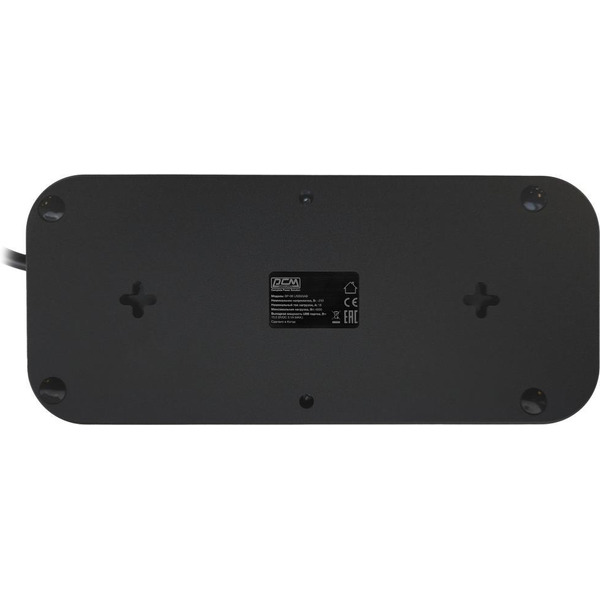 Сетевой фильтр Powercom SP-08 USB03AB 3,0М 3м (8 розеток) черный