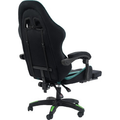 Вибромассажное кресло Calviano 1584 (велюр, черный/зеленый)