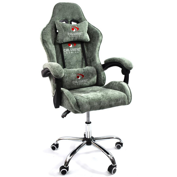 Вибромассажное кресло Calviano ASTI ULTIMATO green fabric