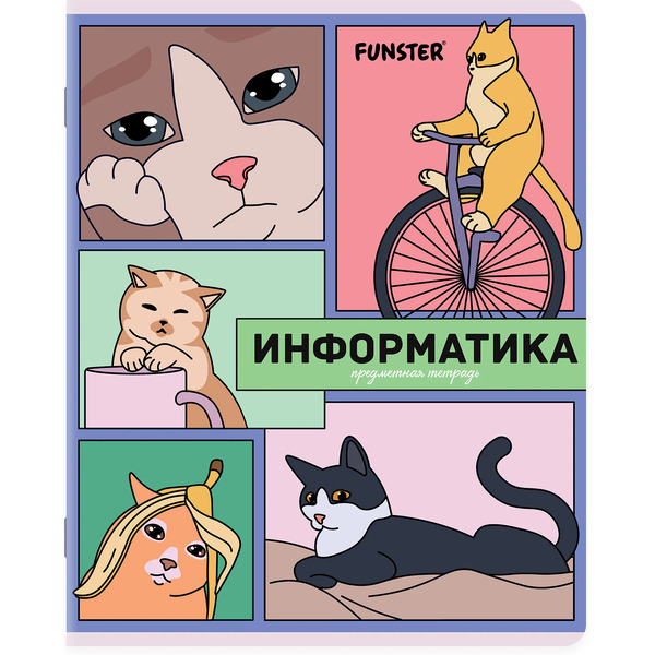 Тетради предметные Funster Мемные коты 405604 (12 шт)