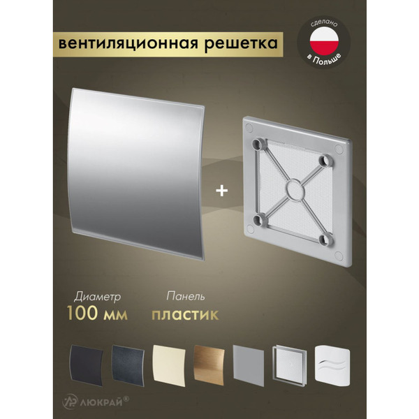 Решетка с панелью Awenta RW100sz-PEI100