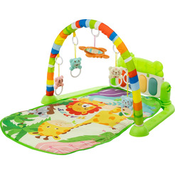 Развивающий коврик Labalu С зеркалом и жирафом прямоугольный (зеленый)