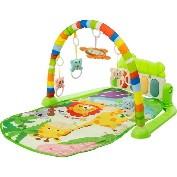 Развивающий коврик Labalu С зеркалом и жирафом прямоугольный (зеленый)