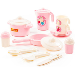 Набор игрушечной посуды Полесье Настенька 79923 (на 2 персоны, в сеточке)