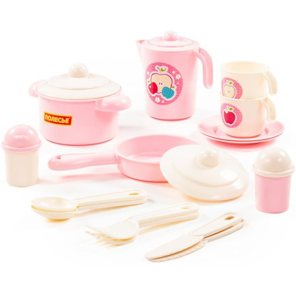 Набор игрушечной посуды Полесье Настенька 79923 (на 2 персоны, в сеточке)