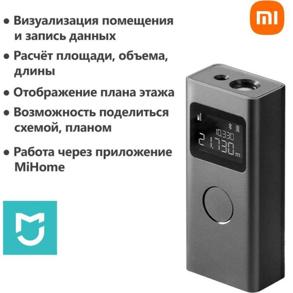 Лазерный дальномер Xiaomi Smart Laser Measure BHR5596GL (MJJGCJYD001QW)