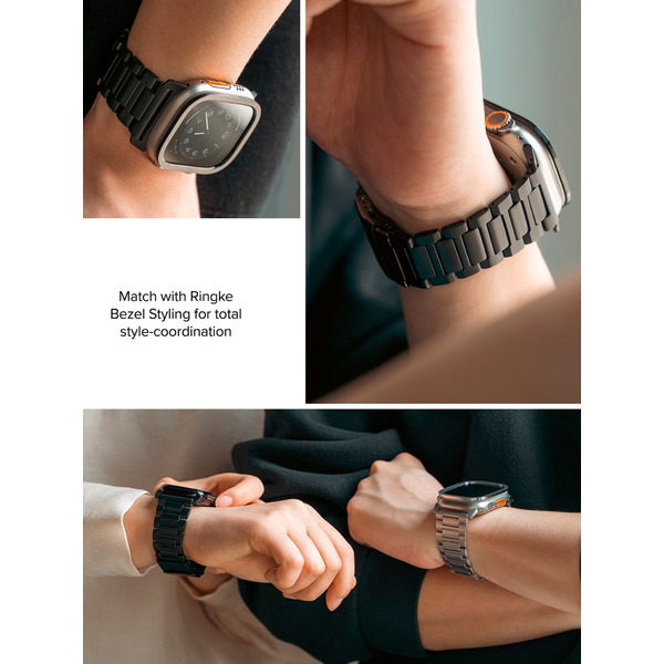 Ремешок RINGKE Titanium One для Apple Watch 44 / 45 / 46 / 49 mm NATURAL TITANIUM